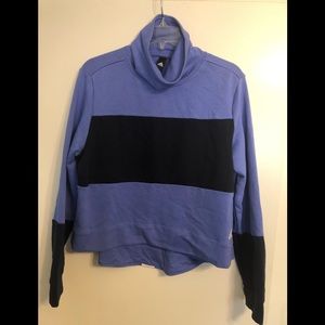 Adidas Womens Athletic Crop Top Turtleneck Sweater